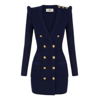 Elisabetta Franchi Am 13S66E2 Vestido de punto - Dresses - Mujer - Azul - M