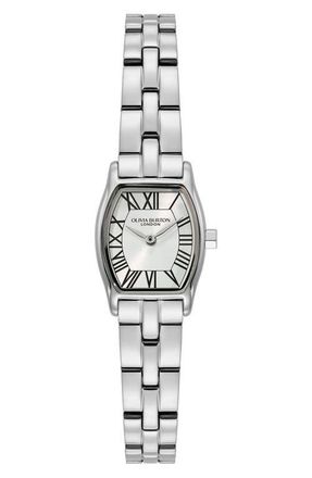 Olivia Burton Cambridge Quartz Bracelet Watch, 17.7mm in Silver White at Nordstrom