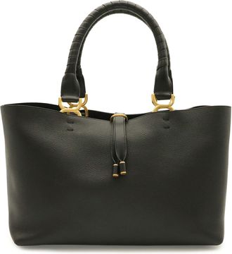 Chlo&eacute; Black Leather Handbag Shoulder Bag Tote Bag (Pre-Owned)