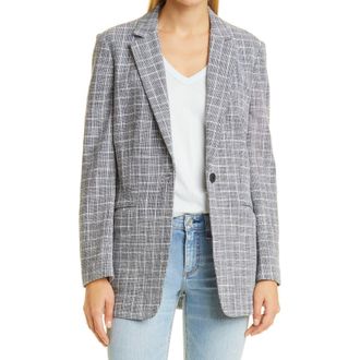 Rag & Bone Deconstructed Check Blazer in Grey Check at Nordstrom Rack, Size 0