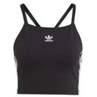 adidas (WMNS) adidas Adicolor 3-Stripes Crop Top Asia Sizing Black IU2405