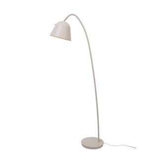 Nordlux L&aacute;mpara de pie elegante blanco con interruptor peque&ntilde;o en la pantalla