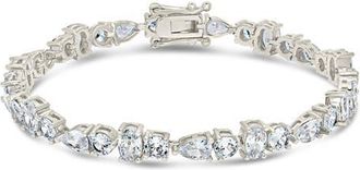 Sterling Forever Cubic Zirconia Bracelet in Silver at Nordstrom