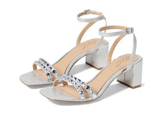 Badgley Mischka Honor Womens Sandals Silver Metallic : 8.5 M, Leather