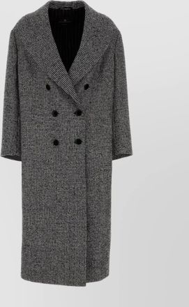 Ermanno Scervino double-breasted wool blend coat featuring vent