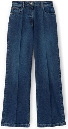 Motivi High-waisted Palazzo Jeans - Dames - Regular Fit Jeans - Blauw - 2XS - Katoen - Jeans