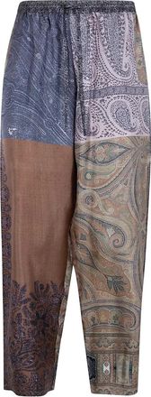 Pierre-Louis Mascia patchwork paisley trousers - Marrone