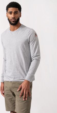 Parajumpers Mens Parajumpers Kip Mens Long Sleeve T-Shirt - Ash Grey Melange 608 - Size: 40