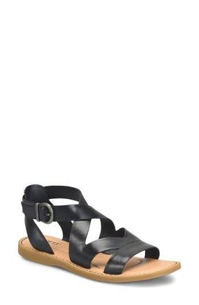B&oslash;rn May Sandal in Black Leather at Nordstrom Rack, Size 10