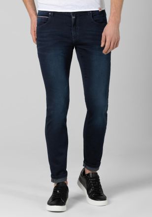 Timezone Slim-fit-Jeans TIMEZONE Slim ScottTZ, Herren, Gr. 30, L&auml;nge 32, blau, 83% Baumwolle 15% Polyester 2% Elastan, normal, Jeans Slim-fit-Jeans