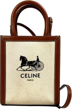 Celine Pre-owned Canvas celine-bags - Dames - Vintage Mini Tas - Beige - ONE Size - Vintage