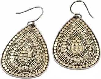 Anna Beck Womens Lombok Beaded Earrings In Silver