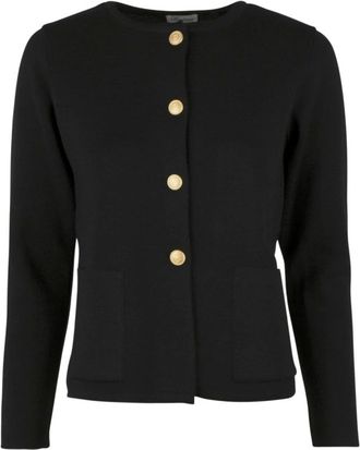 Stenstr&ouml;ms Cardigans, female, Black, Size: M Stina Knit Cardigan Black