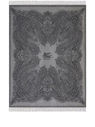 Etro Home Plaid met jacquard van wolblend - Grijs