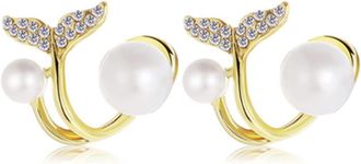 Generic Ear Studs Shining Rhinestones Stud Earrings Delicate Convenient and Practical Multicoloured