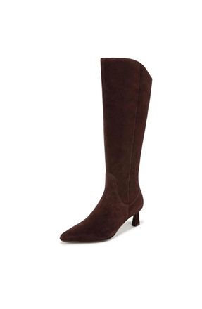 Naturalizer Deesha Boots Womens Brown Leather Side Zip Knee High Hawk2974