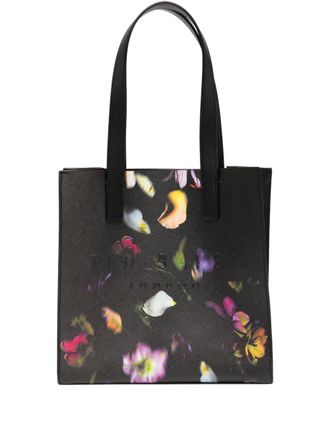 Ted Baker Seacon shopper met bloemen - Zwart