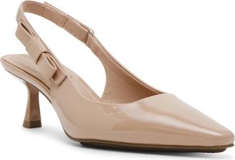 Anne Klein Carmel Pump Womens Nude Patent Leather Kitten Heel ZOGG3931