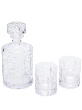 Ralph Lauren Home Hudson Plaid-gift Set(decanter + 2 Dof)