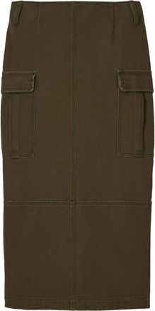Marc Jacobs canvas cargo midi skirt - women - Cotton/Cotton - 10 - Green