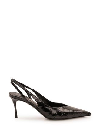 Ferragamo Black Slingback Pumps