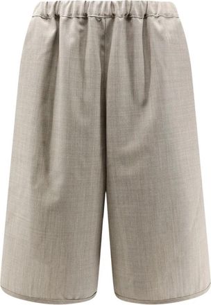 Frankie Shop Nelis Suiting Bermuda Shorts - Dames - Korte Broeken - Beige - L - Wol - Korte Broeken