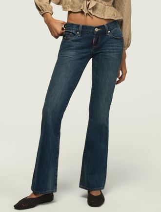 Lucky Brand Womens Mad Happy X Lucky Brand Ultra Low Rise Lil Maggie Flare