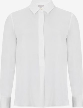 Hemisphere Einfarbige Crepe-Bluse Sella