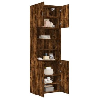 Berkfield Home Highboard Smoked Oak 80x42.5x249 cm Engineered Wood in Brown