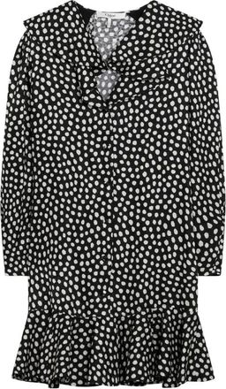 Chlo&eacute; Mini-jurk met lange mouwen van zijdejacquard - Dames - Korte kleedjes - Veelkleurig - M - Kleedjes