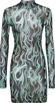 Philipp Plein Korte Jurk Flame