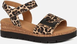 Gabor Womens Shout Womens Wedge Heel Sandals - Brown - Size: 6.5