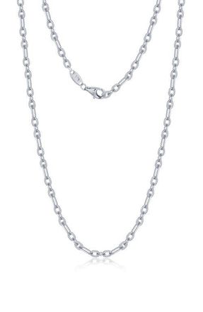 Lafonn Paperclip Chain Necklace in Silver at Nordstrom, Size 20