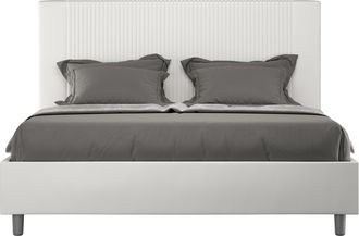 Itamoby Cama Matrimonio Contenedor 160x190 Moderno Polipiel Goya M Color: Blanco - Versi&oacute;n: Con Caja De Almacenaje