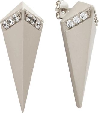 Sole du Soleil Lupine Collection Womens 18k WG Plated Satin Finish Fashion Earring