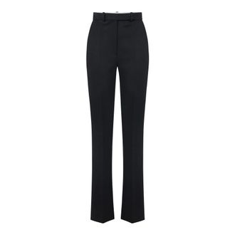 Elisabetta Franchi Broeken, Dames, Zwart, XL, Wol, Wolbroek
