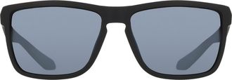 Dragon 58mm Rectangular Sunglasses in Matte Black/Silver Flash at Nordstrom Rack