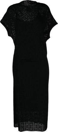 Givenchy Abito midi con motivo 4G jacquard - Nero