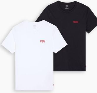 Levi's T-shirt girocollo stampata - Confezione da 2 - Uomo - 2XL - Nero / Caviar