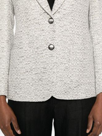 L.B.M. 1911 Textured Wool Blend Blazer - White