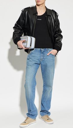 Dolce & Gabbana Ribbed Sleeveless Top, Mens, Black