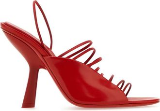 Ferragamo Red Leather Heels