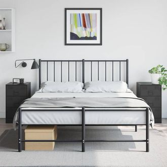 Berkfield Home Bedside Cabinets 2pcs Black 34.5x39x62 cm Steel