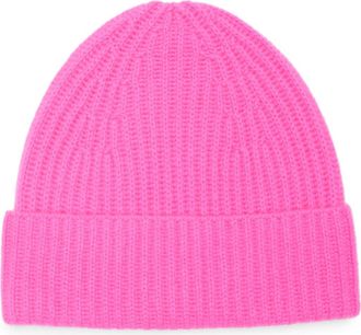 Nordstrom Rack Cashmere Ribbed Beanie in Pink Raspberry at Nordstrom Rack