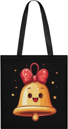 Generic Cute Bell For Christmas Womens Tote Casual Shopping Bag Lightweight Shoulder Bags Hobos Handbag for Work Travel Daily 35x40cm