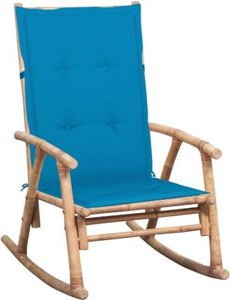 vidaXL vidaXL Sedia a Dondolo con Cuscino in Bambù