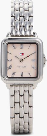 Tommy Hilfiger Womens 24MM Rectangle Dial Dress Watch - Blush