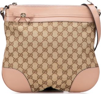 Gucci Pre-owned Womens Monogram Crossbody Bag - Beige Textile - One Size