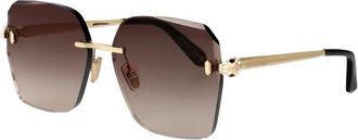 Bulgari Serpenti Forever Zonnebril - Dames - Zonnebrillen - Geel - 58 MM - Accessoires