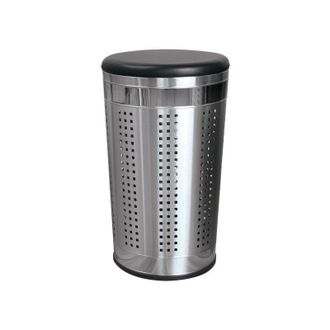 MSV Cesto Para La Ropa Sucia De 46 Litros Con Tapa Acolchada De Acero Inoxidable Msv